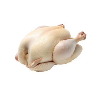 whole raw chicken with skin